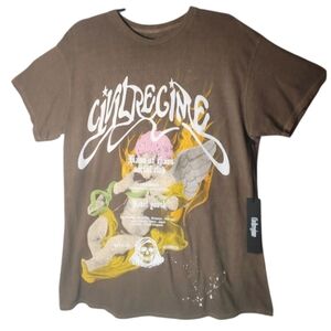 Civil regime New Brown Graphic T-Shirt. Medium.